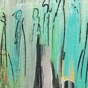 Detail of Twilight Strangers, centre