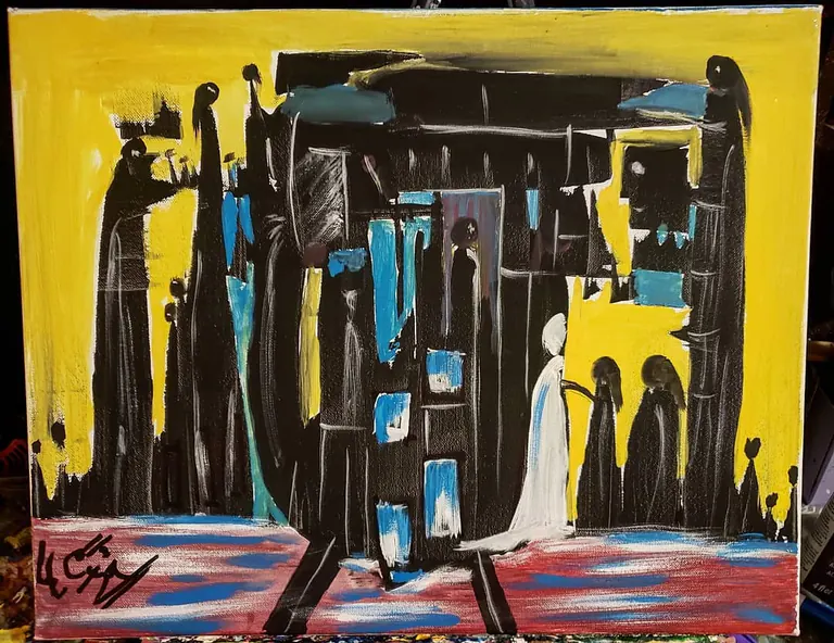 Where Dreamers Meet, a painting by Jamal