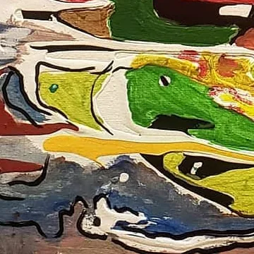 Detail of Chaos in Dawn, lower left