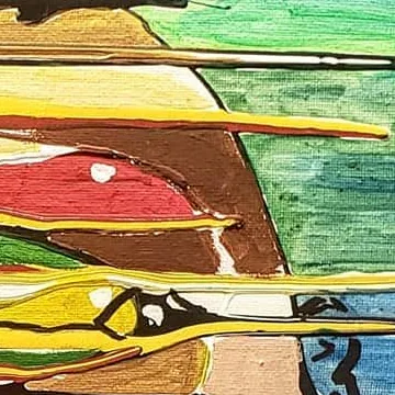 Detail of Chaos in Dawn, upper right