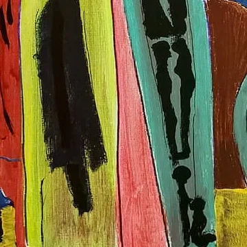 Detail of Storm and Watchers, lower left