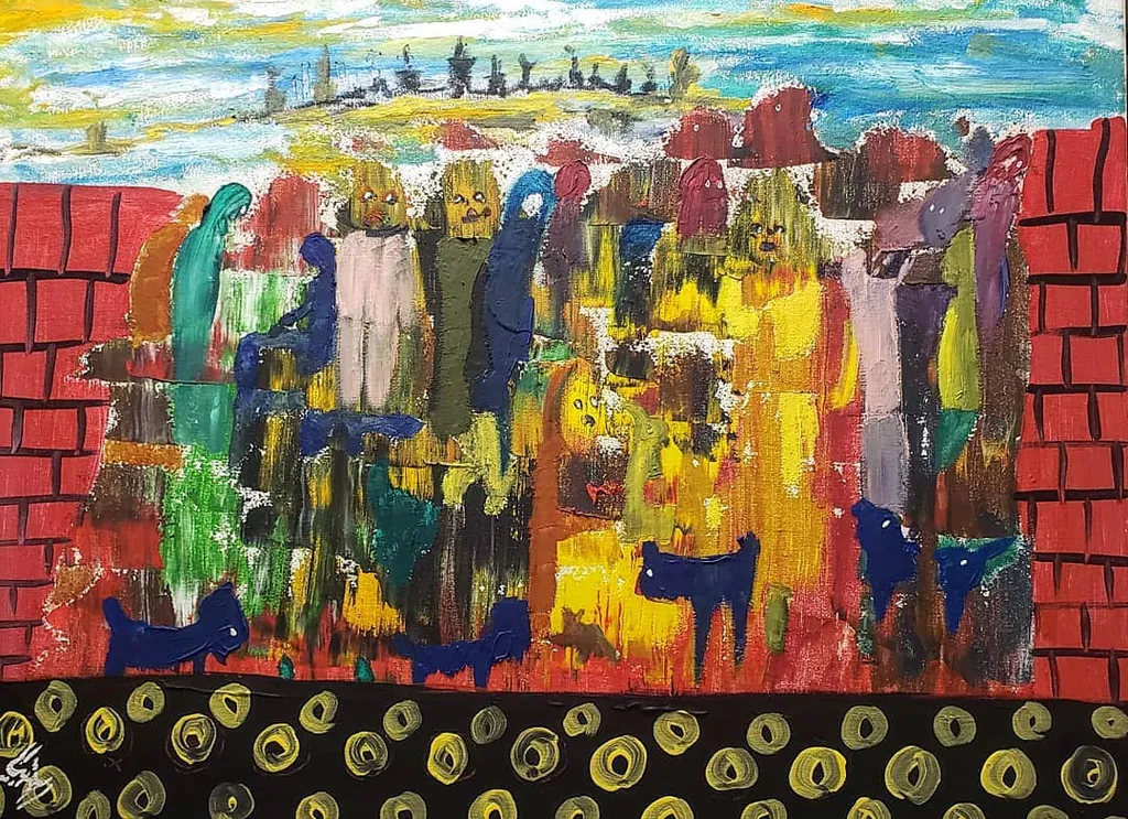 Where Ancestors Dream, a painting by Jamal