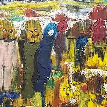 Detail of Where Ancestors Dream, centre
