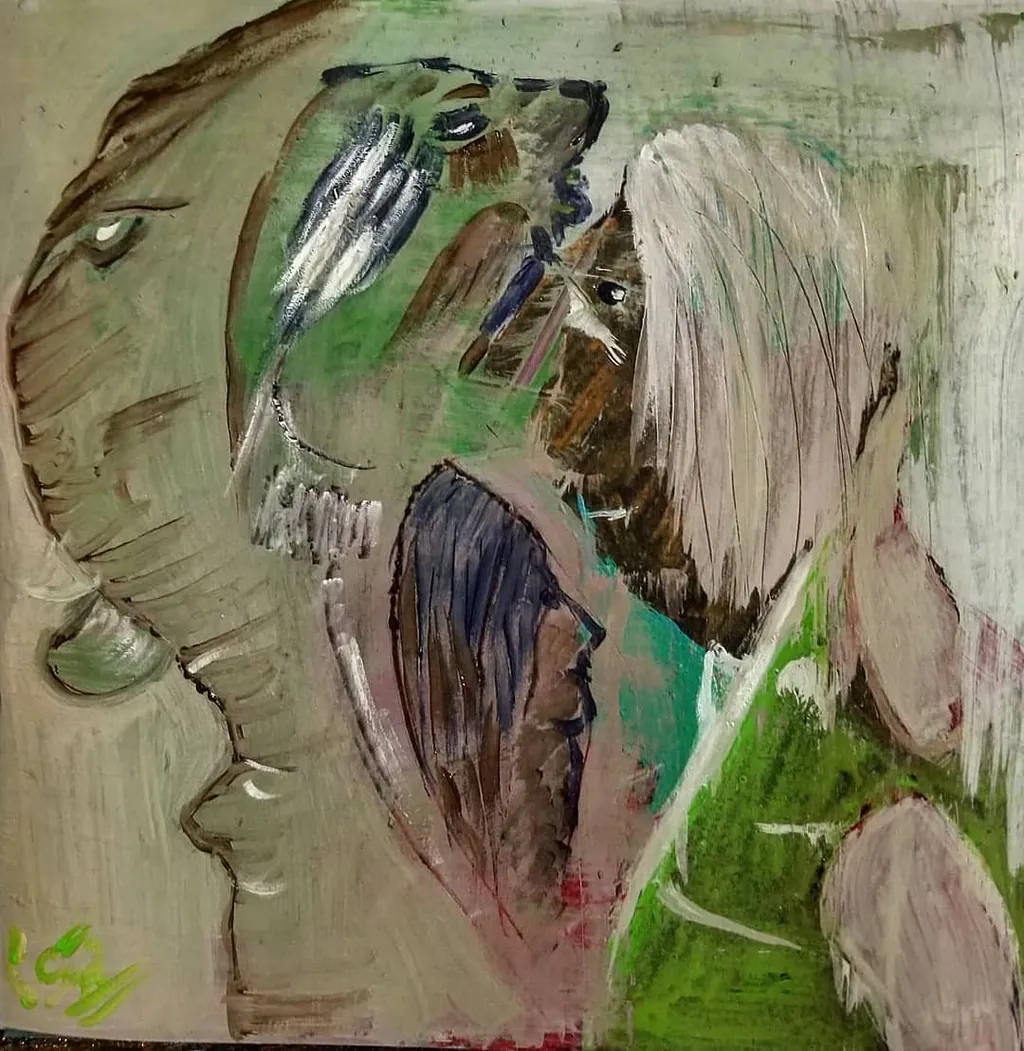 The Desert of Awakening, a painting by Jamal