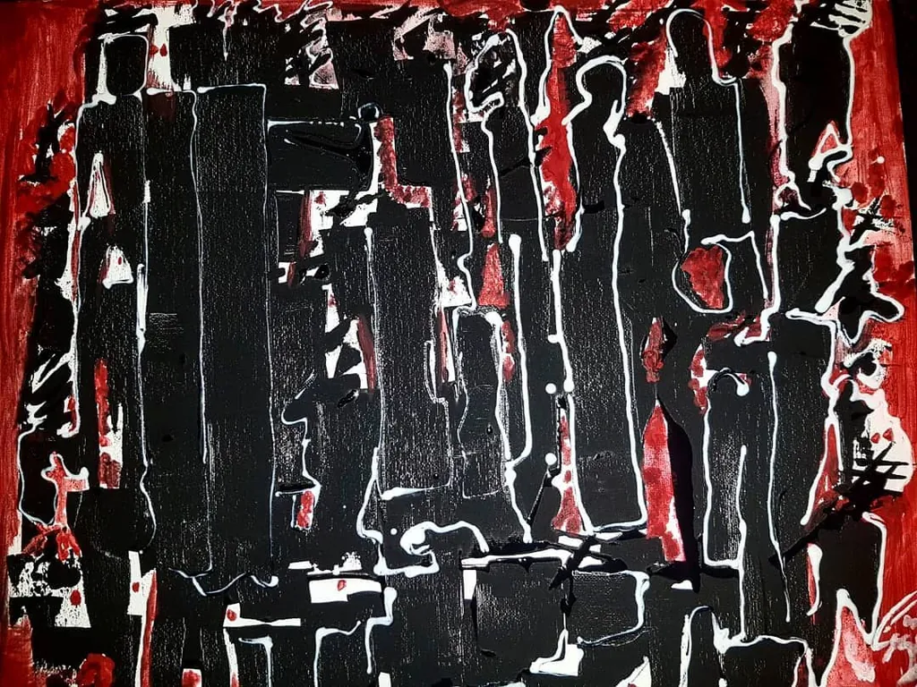 Where Ancestors Dance, a painting by Jamal