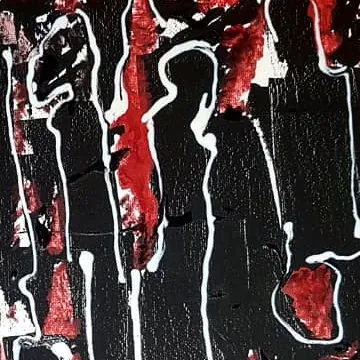 Detail of Where Ancestors Dance, upper centre