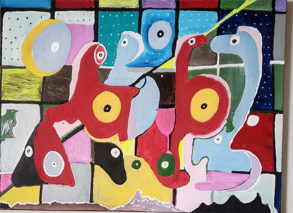 Where Children Gather, a painting by Jamal