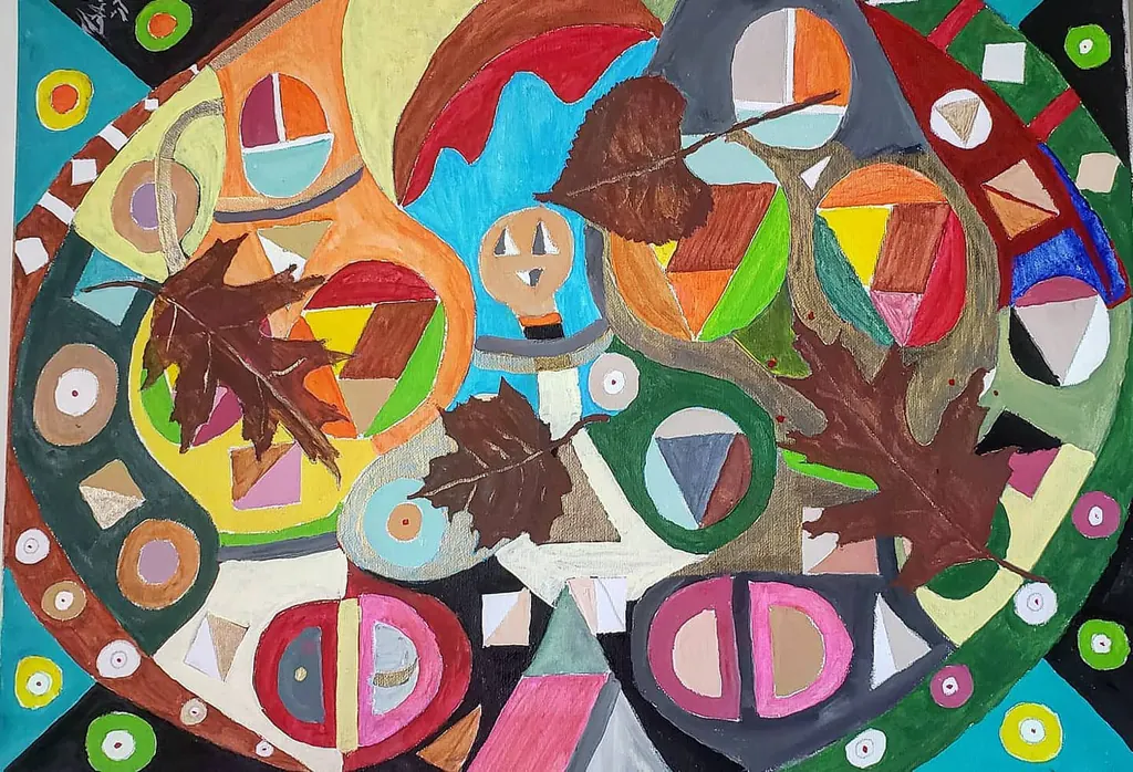 Emergence in Azure, a painting by Jamal