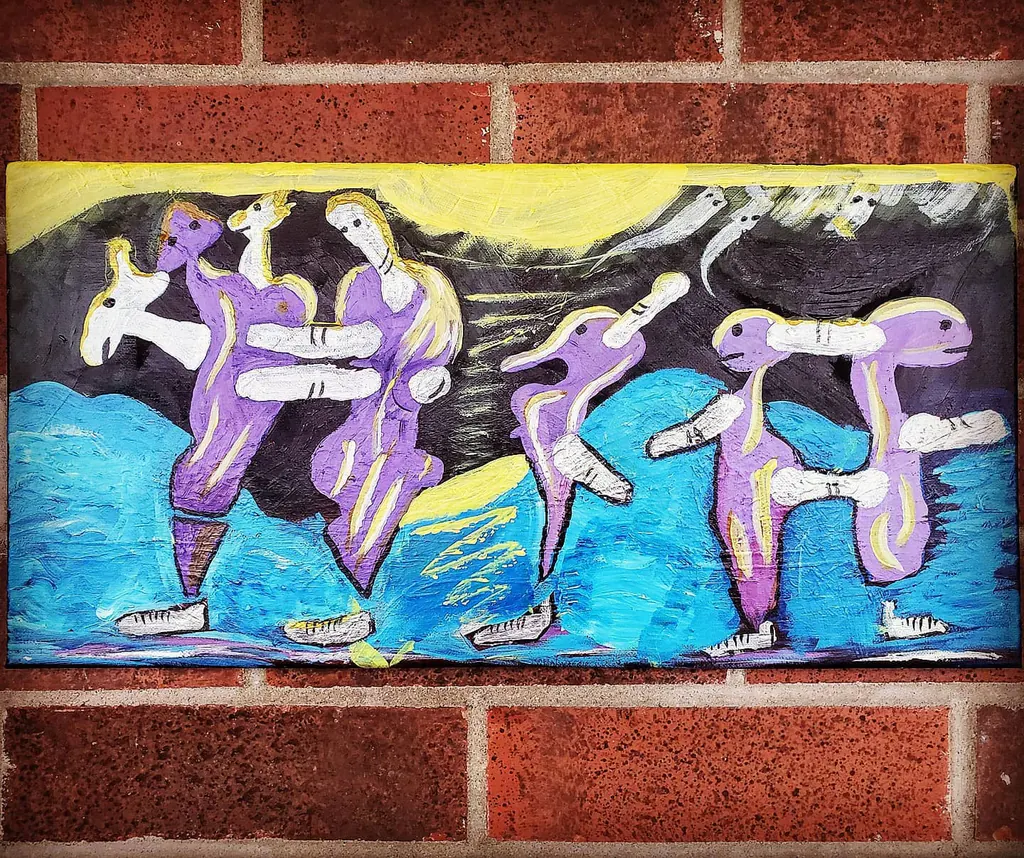 Seekers of the Harbor, a painting by Jamal