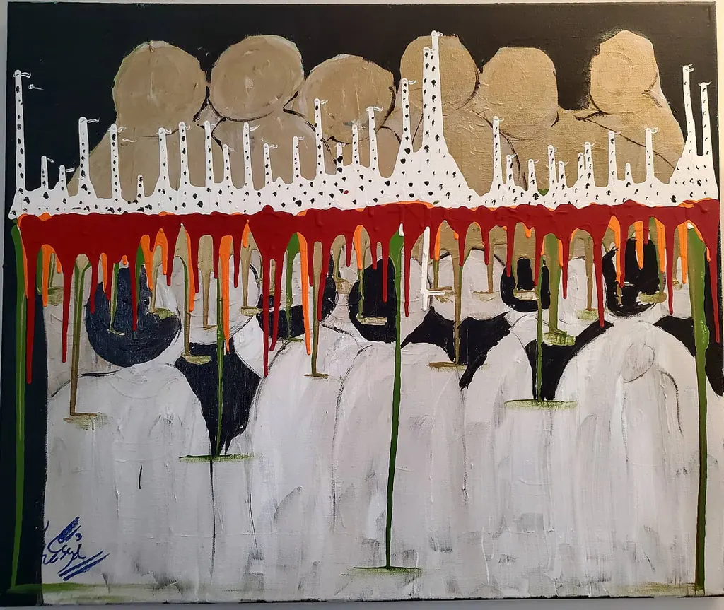 Violet Witnesses, a painting by Jamal