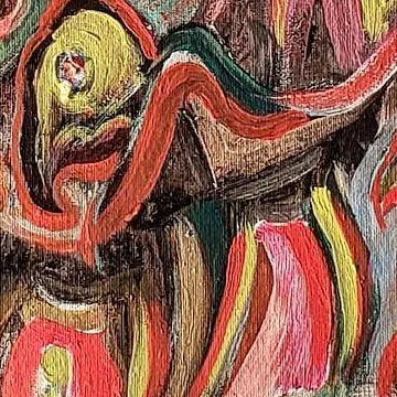 Detail of Ascension in Coral, lower centre