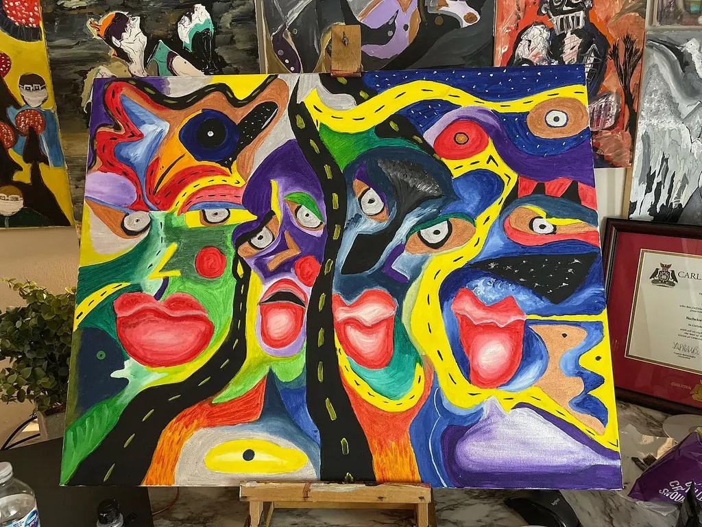 Dreams in Dawn, a painting by Jamal