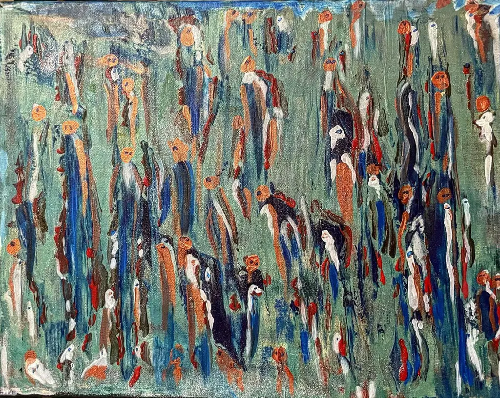 Memories in Emerald, a painting by Jamal