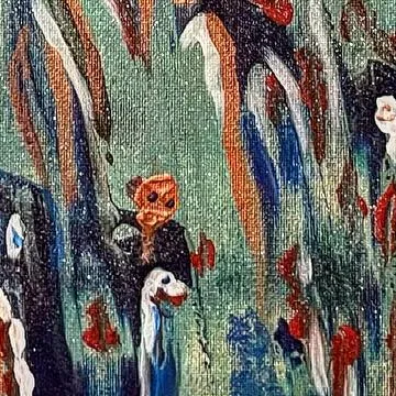 Detail of Memories in Emerald, centre