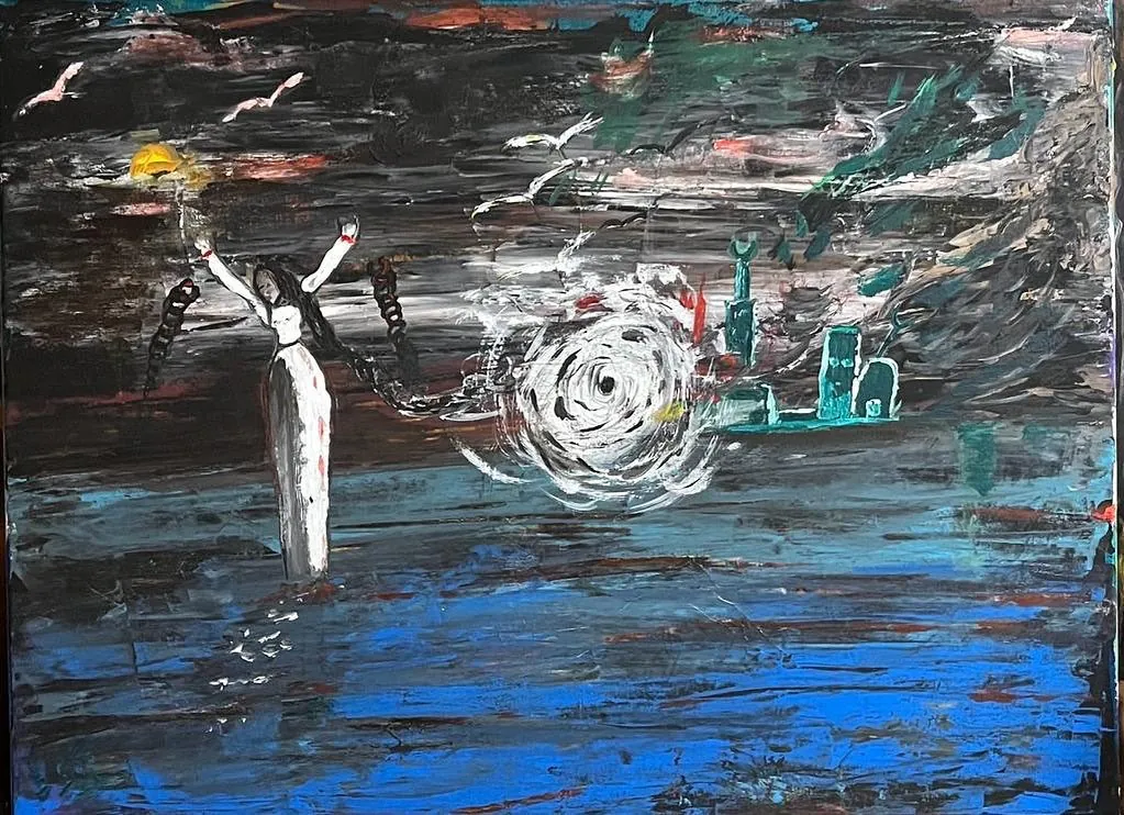 Echoes, a painting by Jamal