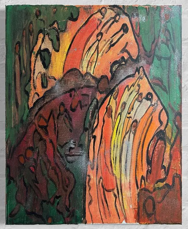 The rage, a painting by Jamal