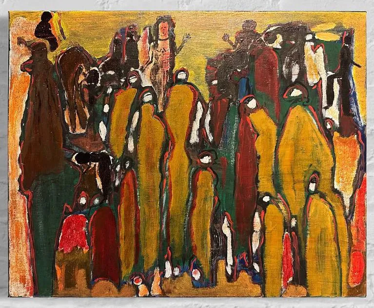 The migrants, a painting by Jamal