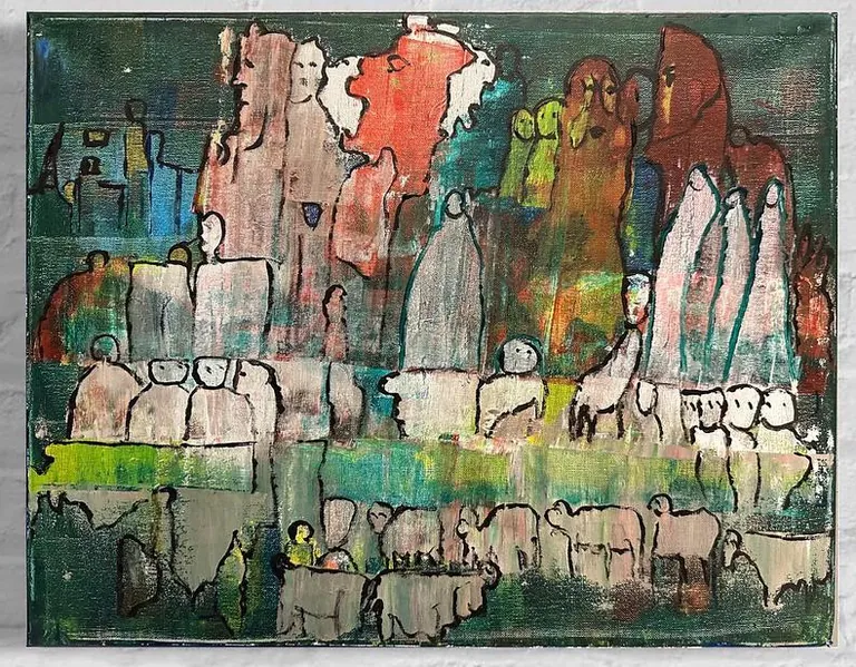 Prayers, a painting by Jamal
