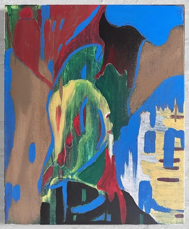 Memories from the blue city Chefchaouen, a painting by Jamal