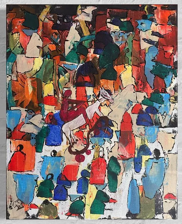 The Collective Mind, a painting by Jamal